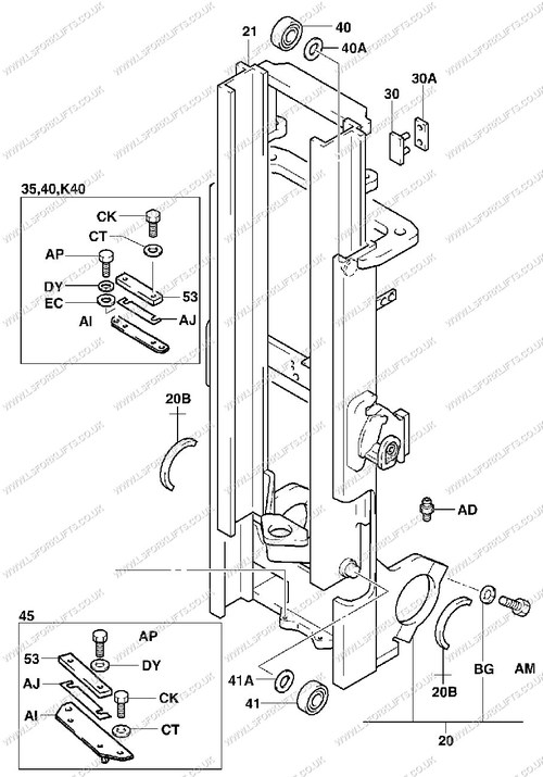 MAIN MAST PARTS