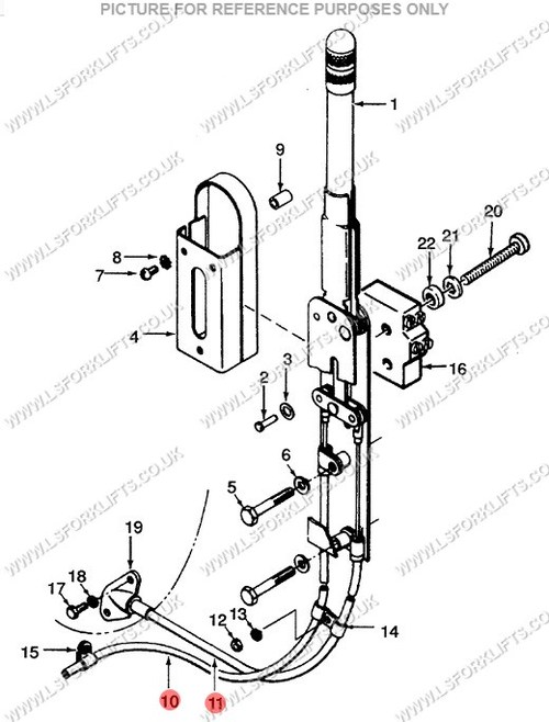 Right Hand Brake Cable Hyster 370096 Forklift 