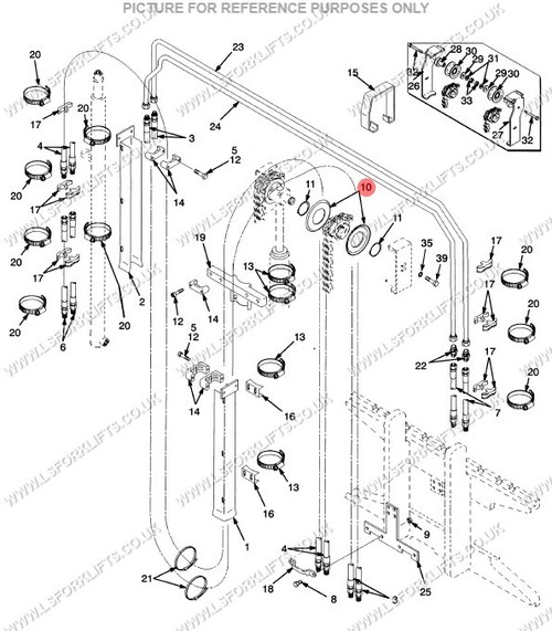 HYSTER HOSE GUIDE LS2614 Lsfork Lifts